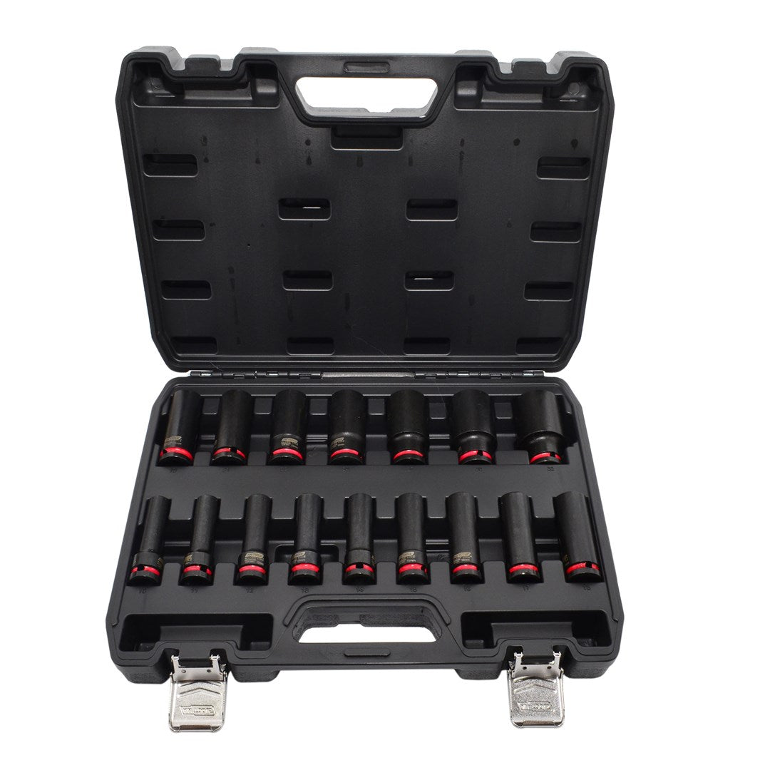 AWTOOLS 16-Piece Impact Socket Set 10 mm-32 mm Manual Tools 4600 g AW38649BL