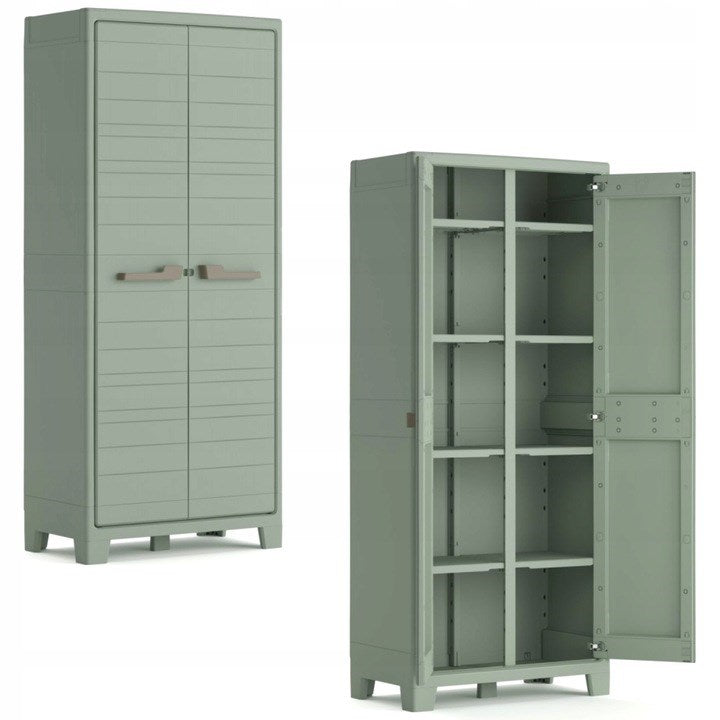 KETER High Wardrobe with Shelves 80x44x182cm Green - Lockable