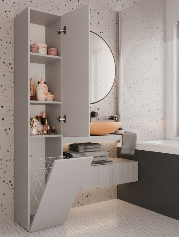 Topeshop Bathroom Storage Cabinet NEL IV Cashmere Colour