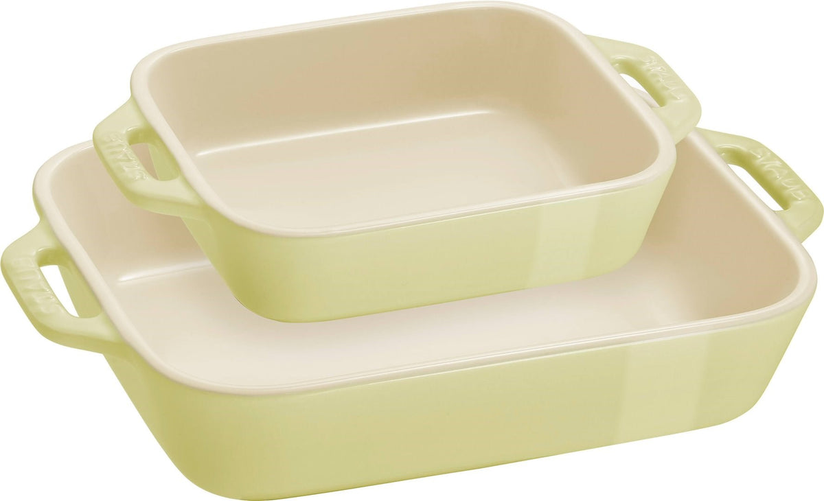 STAUB Cooking Set 2 Rectangular Bowls Light Green - Model 1029462