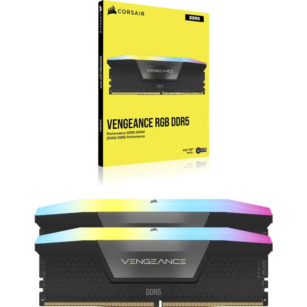Corsair Vengeance RGB DDR5 RAM Kit - 32 GB (2 x 16 GB) - 7000 MHz - CL34 - Black (CMH32GX5M2X7000C34) 288-PIN PC5-56000