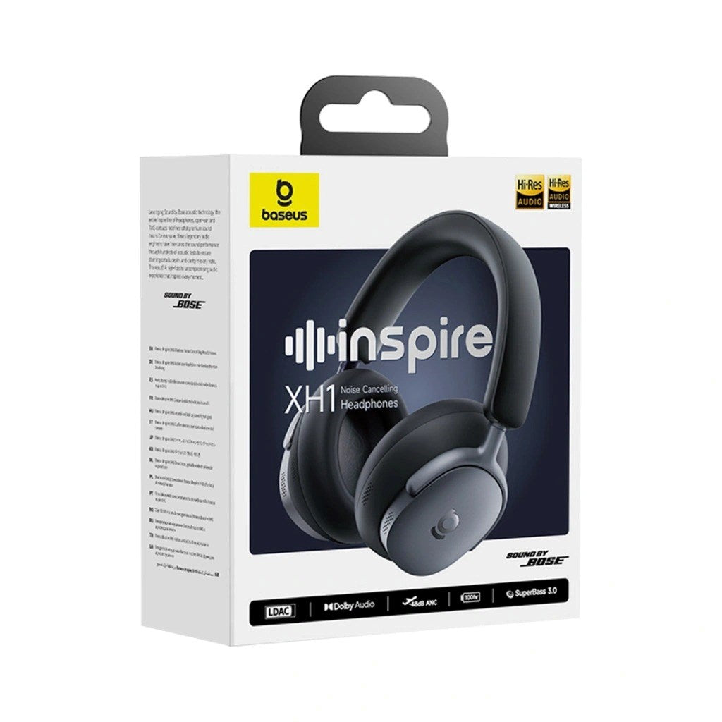 Słuchawki bezprzewodowe Baseus Inspire XH1 Sound by Bose ANC Dolby Audio kolor Czarna Dziura