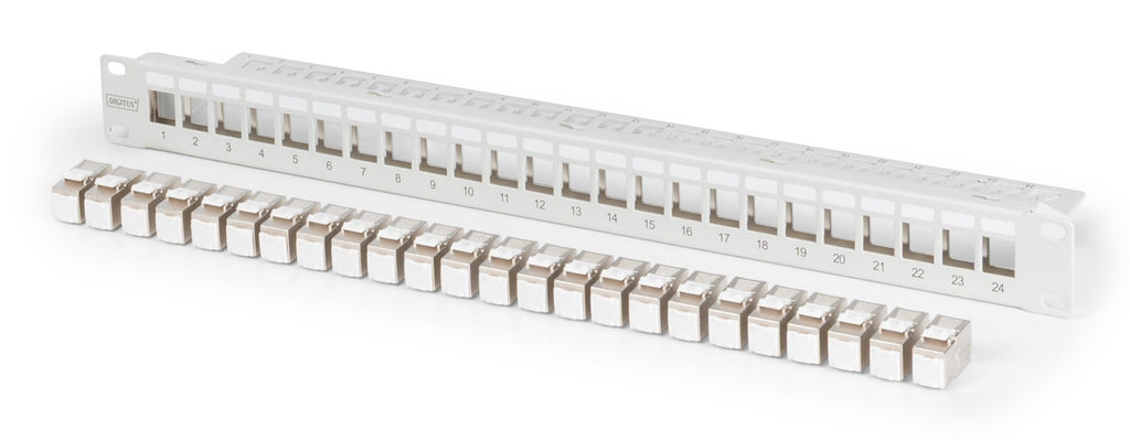 DIGITUS 24-Port Modular Patch Panel with 24x DN-93615 (DN-91410-24)
