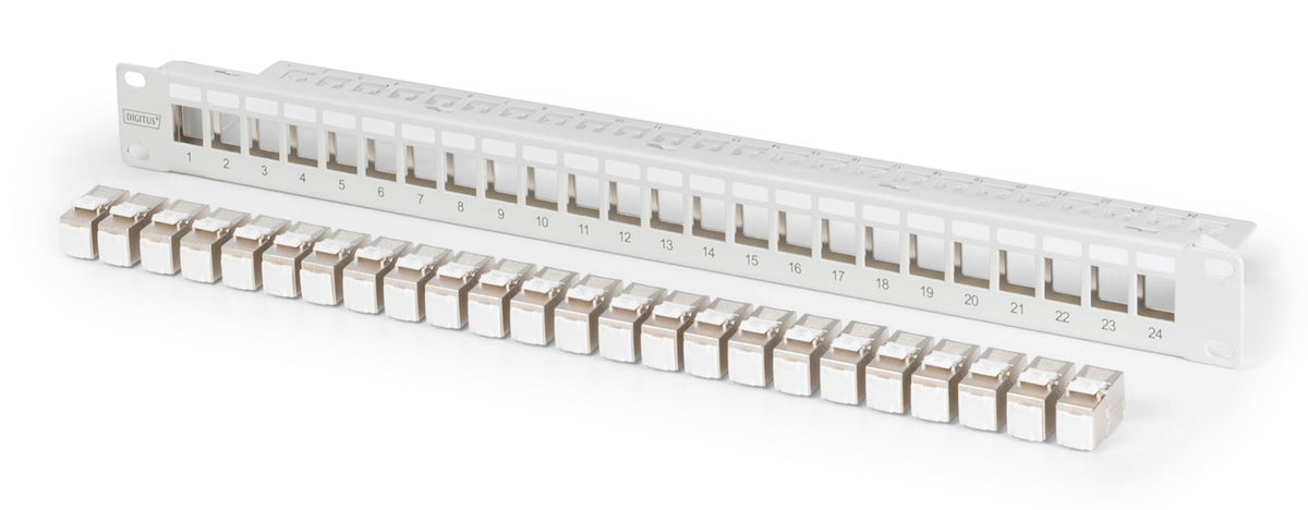 DIGITUS 24-Port Modular Patch Panel with 24x DN-93615 (DN-91410-24)