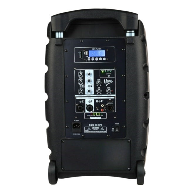 V-TONE BQ12 GO MP3 - Active Speaker, Rechargeable, Bluetooth TWS, USB, SD, AUX, Remote Control, 2x Microphones