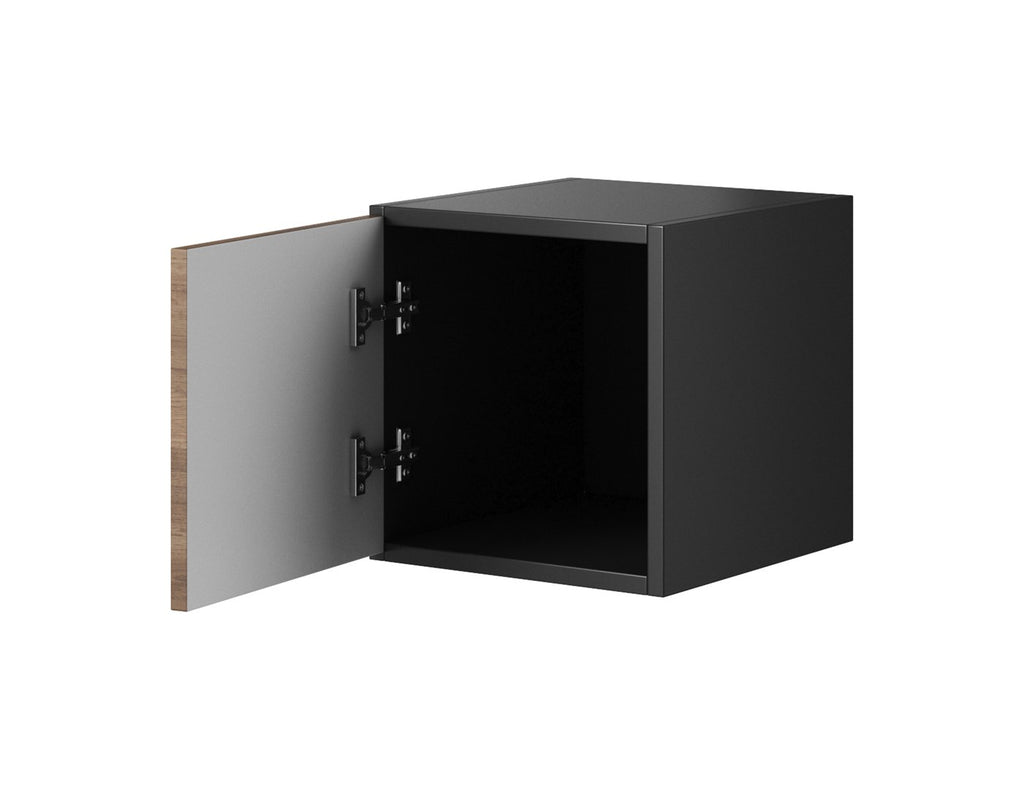 Cama Full Storage Cabinet ROCO RO5 37/37/39 Anthracite/Wotan Oak
