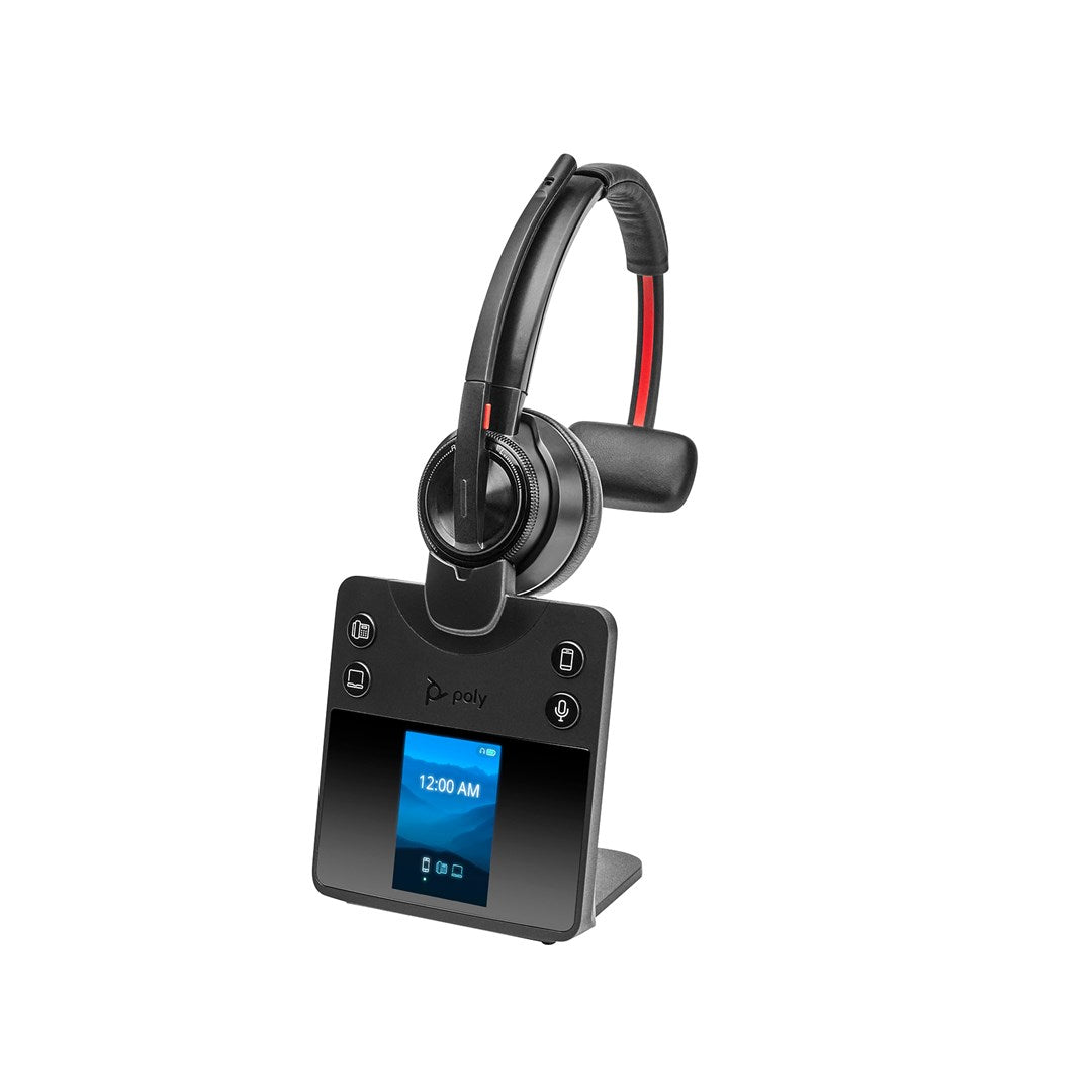 HP Inc. Poly Savi 8410 Office Headset - On-Ear - DECT/ Bluetooth - Wireless - Black - Certified for Microsoft Teams (8L5A7AA#ABB)