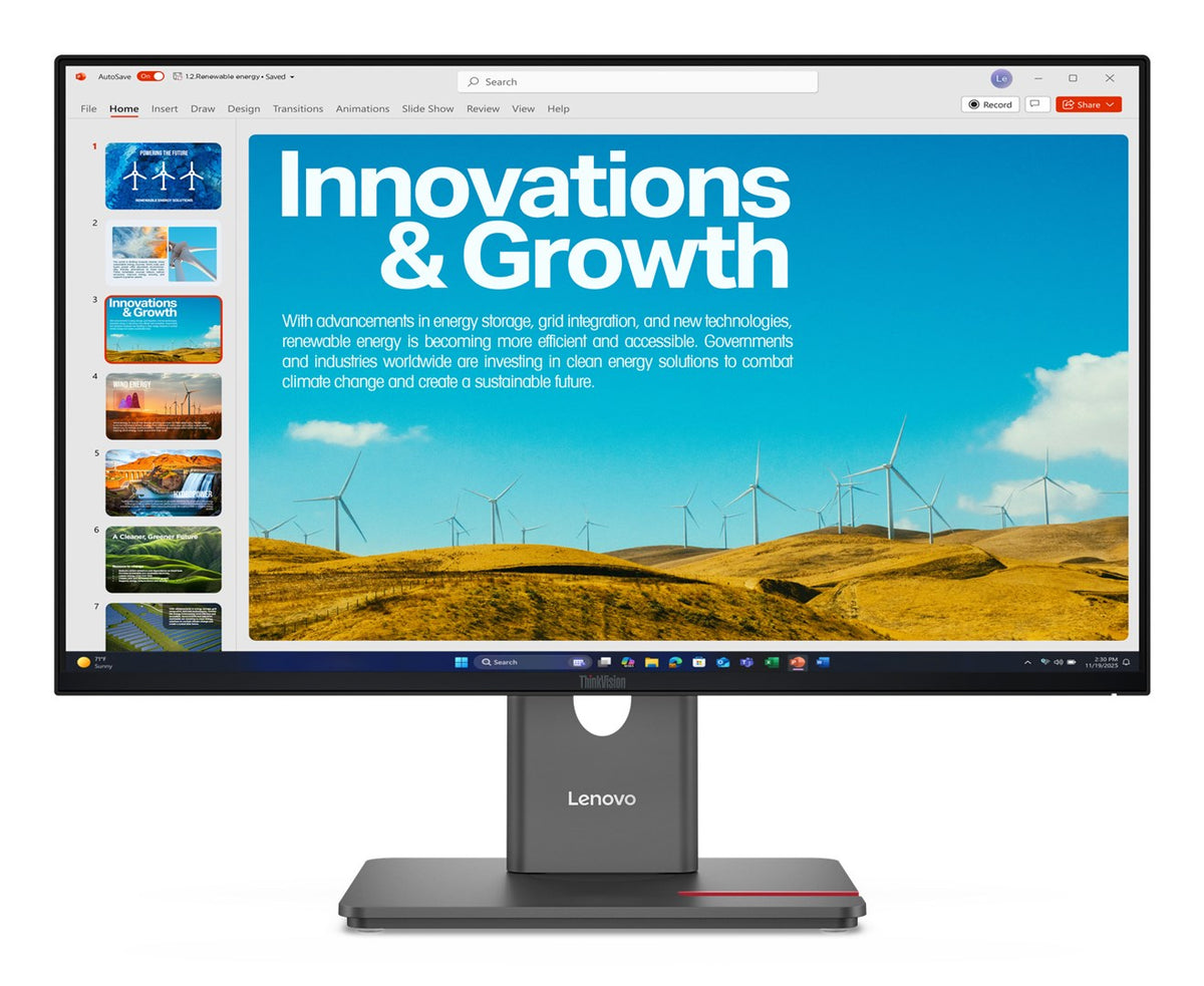 Lenovo ThinkVision P24QD-40 23.8 inch LCD Monitor, 2560 x 1440 Resolution