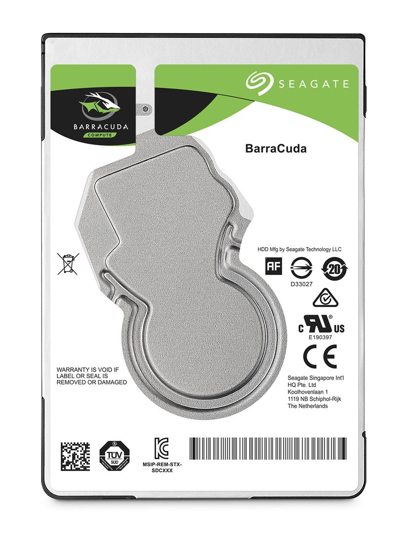 Seagate BarraCuda ST500LM030 - 500GB Internal Hard Drive - 2.5" - SATA 6Gb/s - 5400 RPM - 128MB Cache