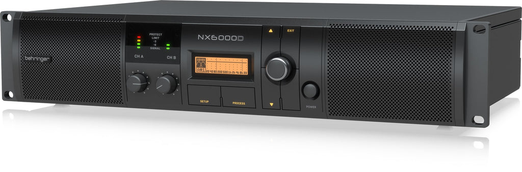 Behringer NX6000D Audio Amplifier - 2.0 Channels, 3000 Watts Power