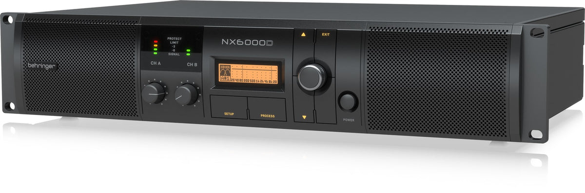 Behringer NX6000D Audio Amplifier - 2.0 Channels, 3000 Watts Power