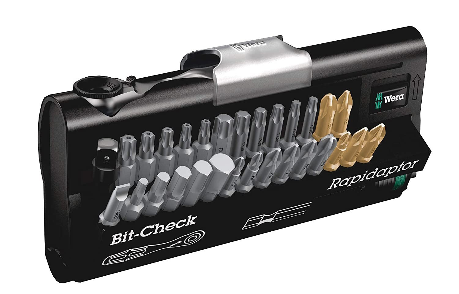 Wera Bit-Check 30 Zyklop Mini 1 - Ratchet Screwdriver with Bit Set - 31 Pieces - in Holder