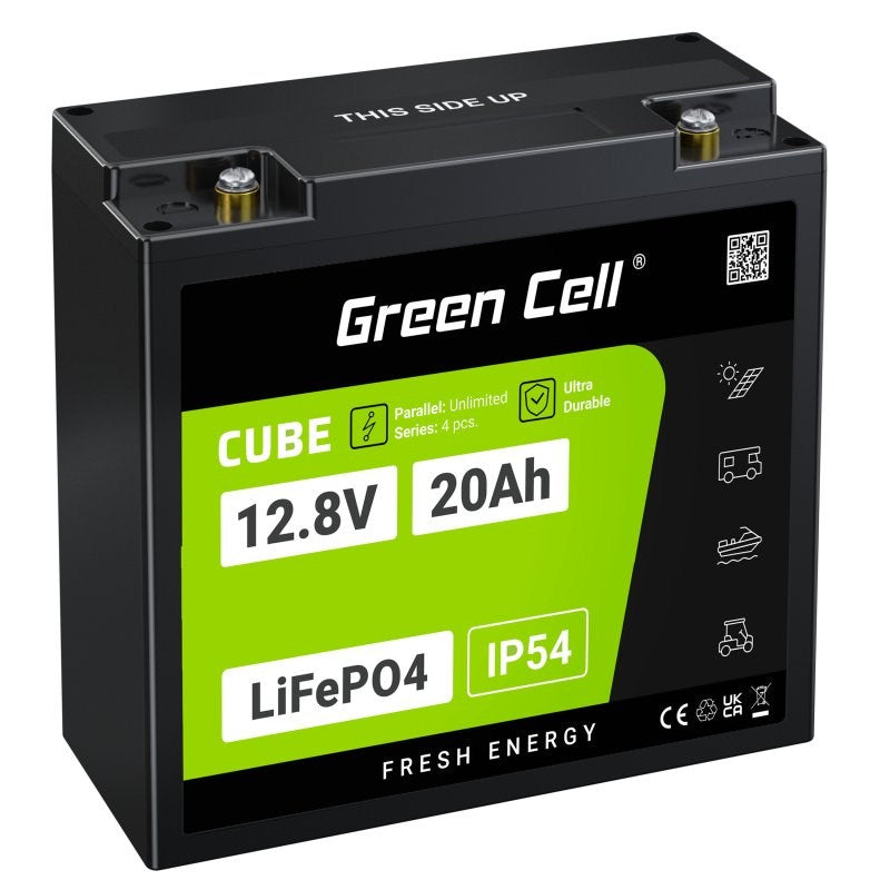 Green Cell LFPGC12V20AH UPS Battery Lithium Iron Phosphate (LiFePO4) 12.8V 20Ah