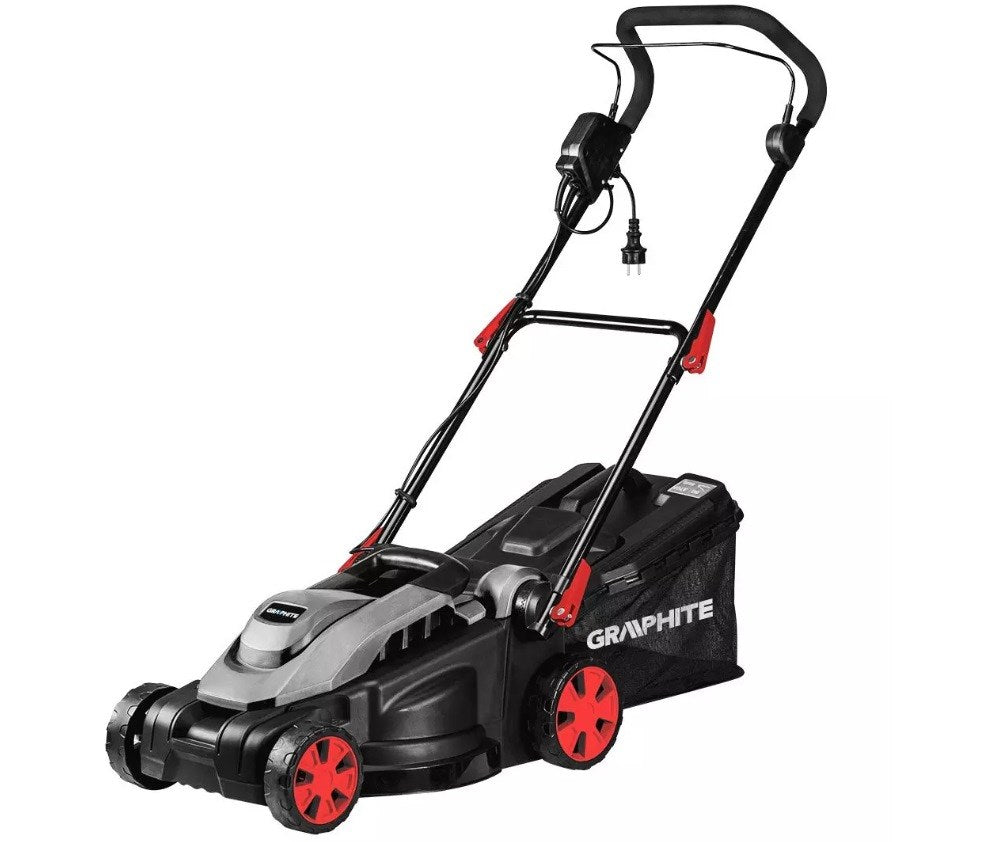 GRAPHITE Electric Lawn Mower 1500W 360 mm with 35 L Grass Box