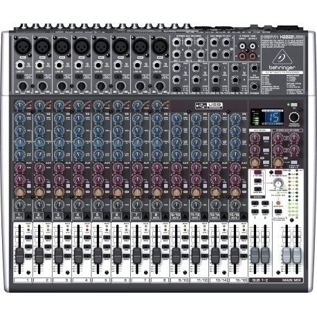 Premium 22-Channel Mixer with 8 XENYX Mic Preamps and Studio-Grade Compressors 22-Kanal-Mixer 2/2-Bus-System