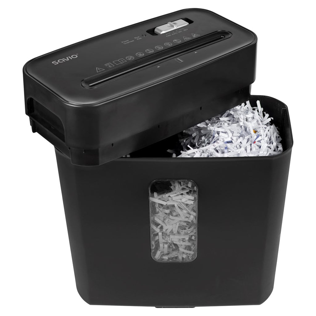 Savio ND-01 Paper Shredder - Cross Shredding 72 dB Black