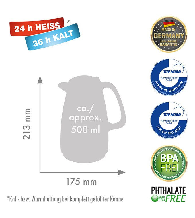 Rotpunkt Thermos Jug 1.5 L Sparkling Black