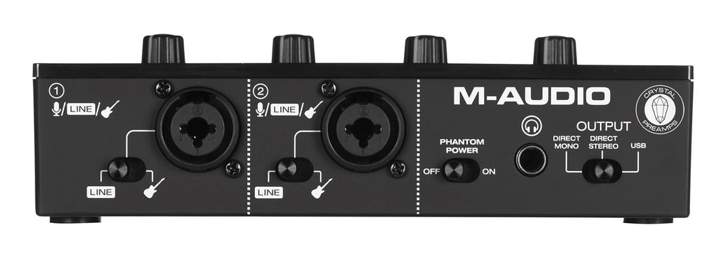 M-AUDIO M-Track Duo - USB Audio Interface - Crystal Preamplifier - 16 bit 48 kHz - Black