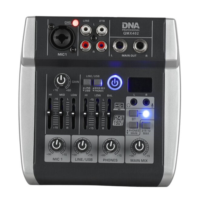 DNA QMX402 Analog Mixer Bluetooth Rechargeable Battery