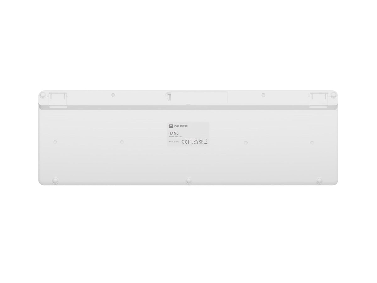 Natec Tang US wireless keyboard BT + 2.4 GHz quiet Slim white
