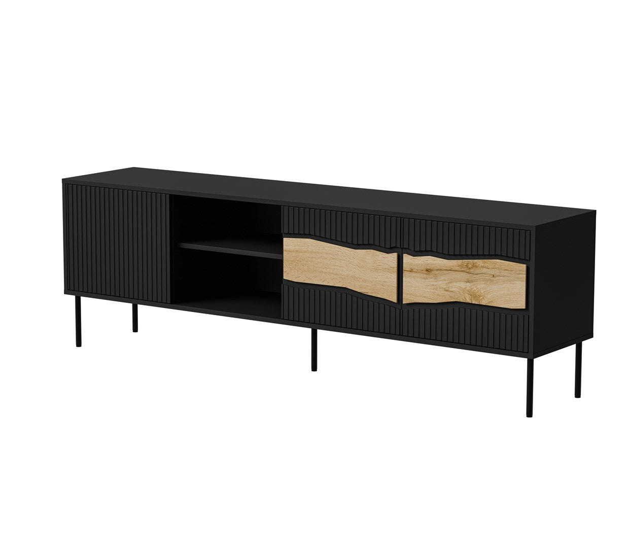 Cama INSERT 3D1W TV Cabinet 190x40x61.5 Black + LED