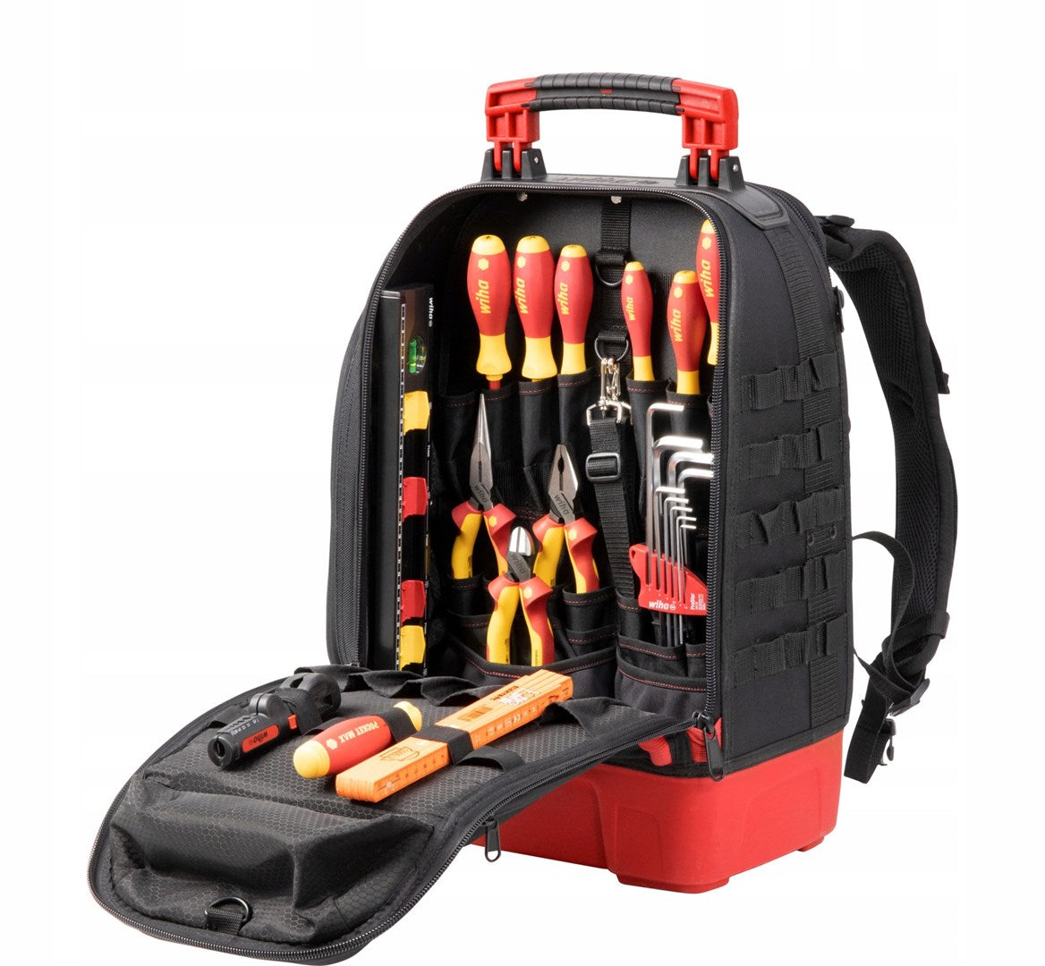 Wiha Electrician's Tool Backpack - 28-Piece Set - 605124 - 385 x 260 x 530 mm