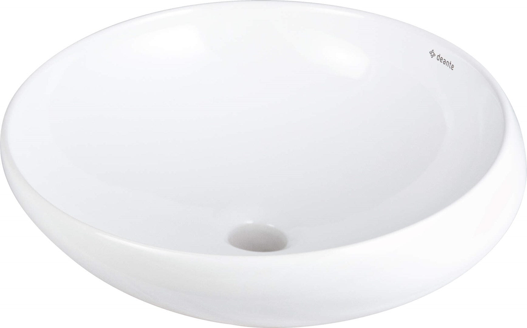 Asymmetrical ceramic countertop basin