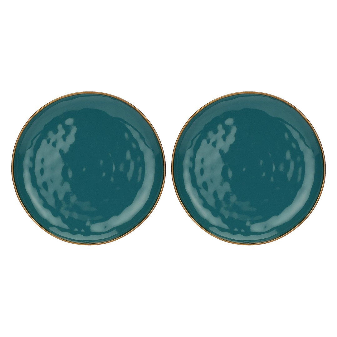 Set of 2 round platters Concerto Ottanio - Blue-green  32 cm