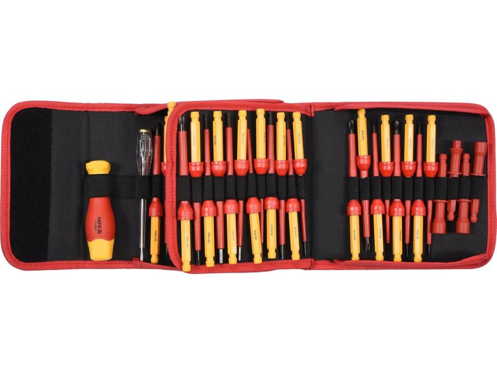 YATO Insulated Screwdriver Set + Tips 50 Items YT-28293
