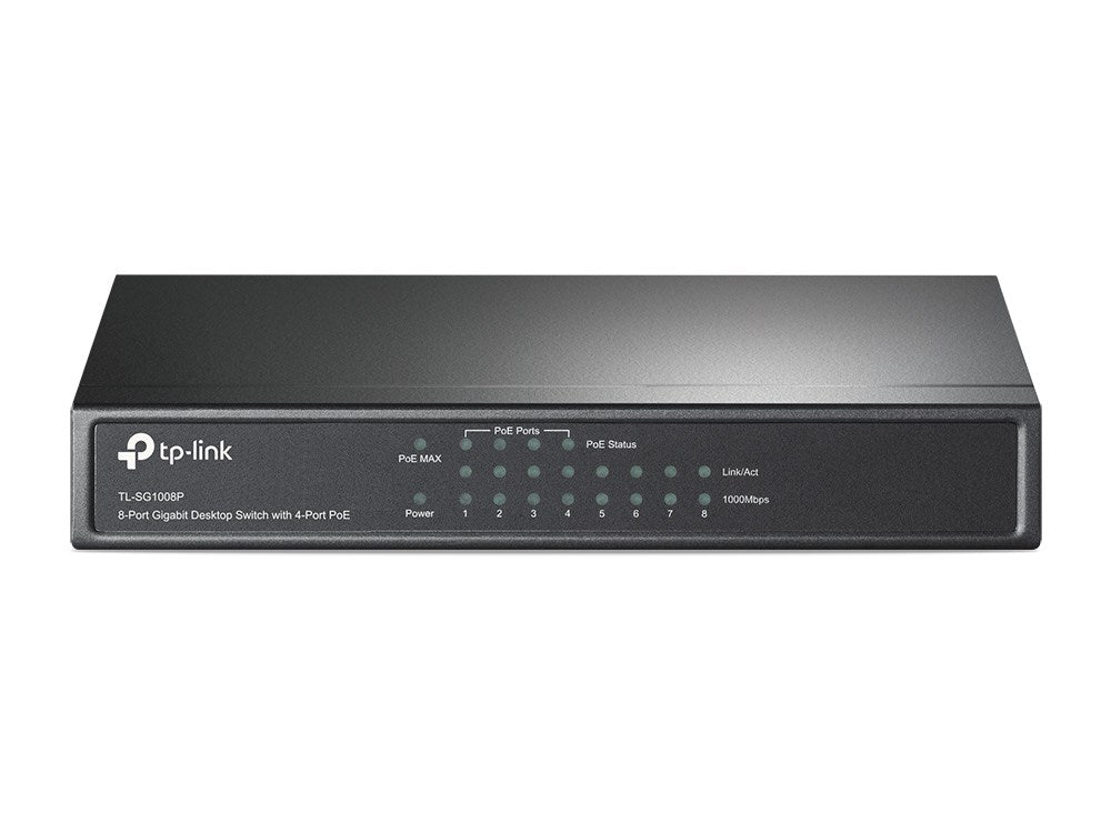 TP-Link Switch 8-Port Gigabit Desktop PoE Model TL-SG1008P