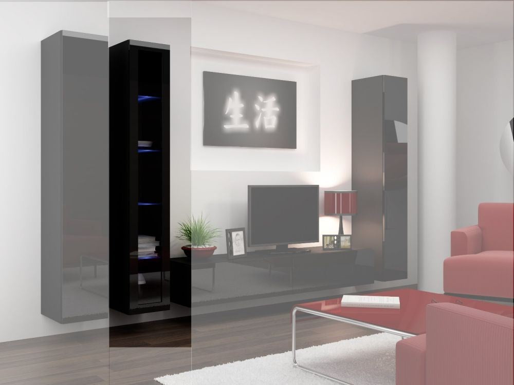 Cama Glass-case VIGO '180' 180/40/30 Black/Black Gloss
