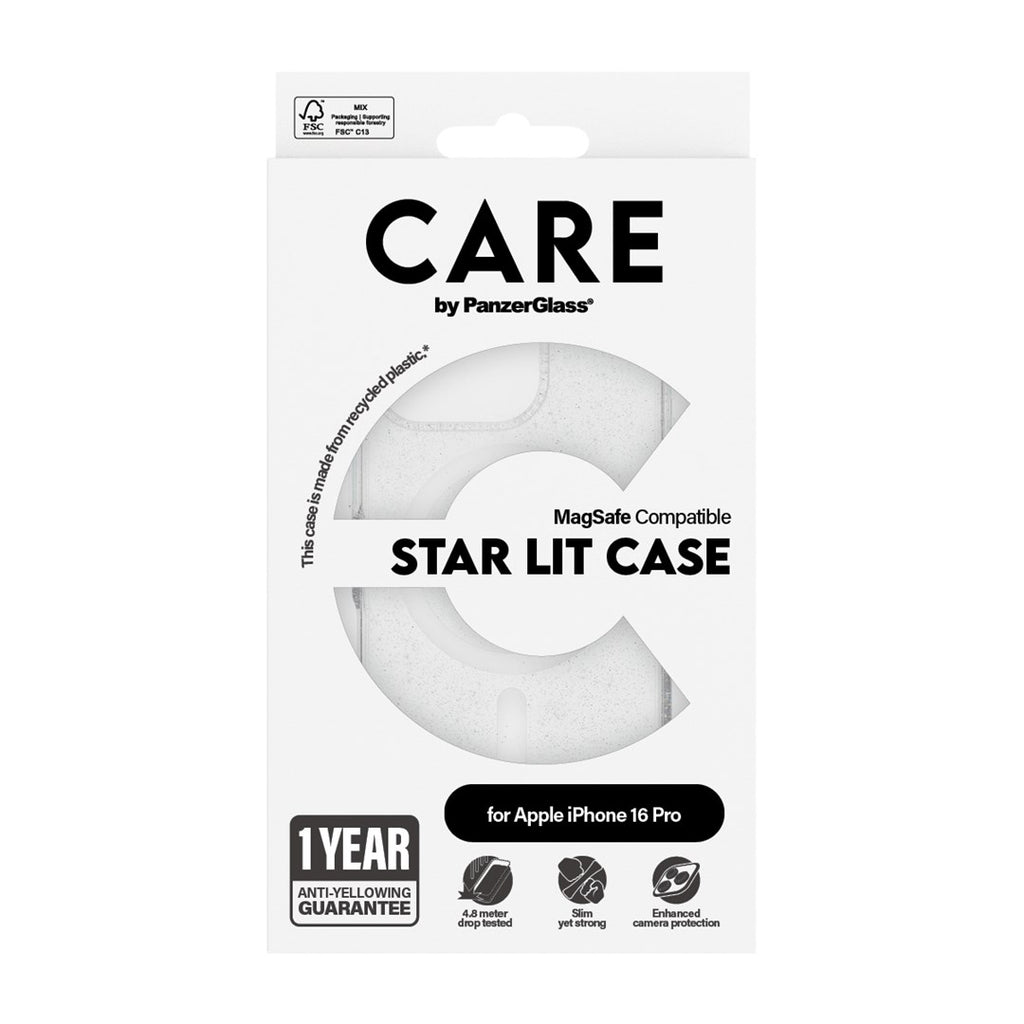 PanzerGlass Case for iPhone 16 Pro, White MagSafe, Scratch & Shock Resistant, AW87-01J