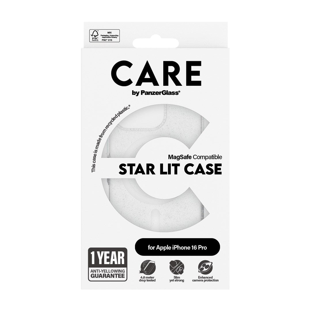 PanzerGlass Case for iPhone 16 Pro, White MagSafe, Scratch & Shock Resistant, AW87-01J