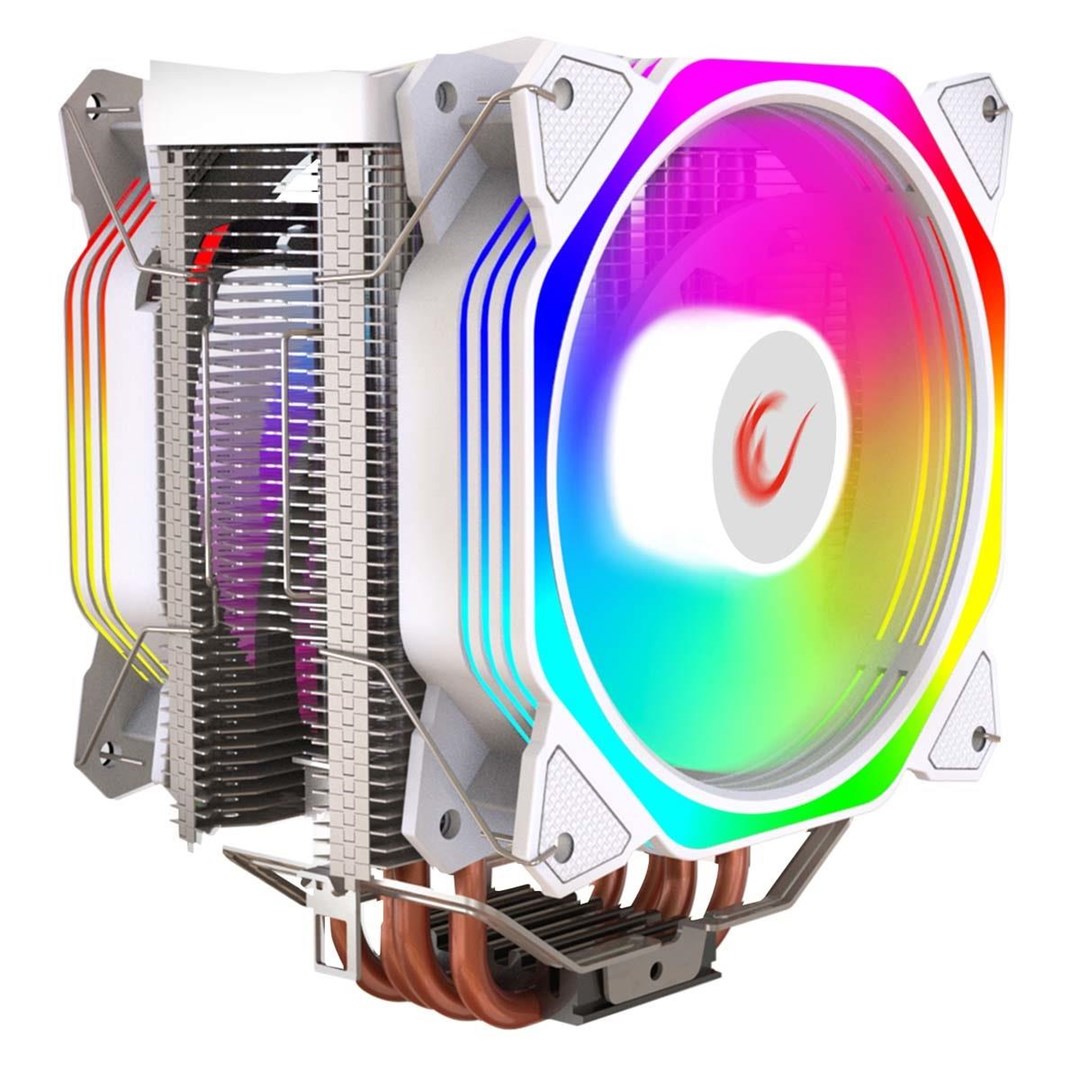 RAMPAGE CPU Cooler 2 Fans White OCTAGONC60-WHITE