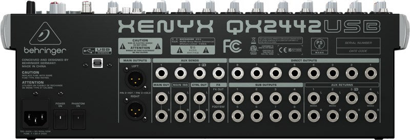 Premium 24-Channel Mixer with 10 XENYX Mic Preamps and Studio-Grade Compressors 24-Kanal-4/2-Bus-Mixer