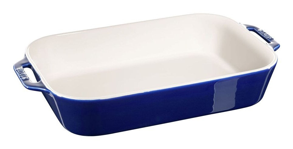 Staub Ceramic Casserole Dish Dark Blue 34x24x7.6 40511-149