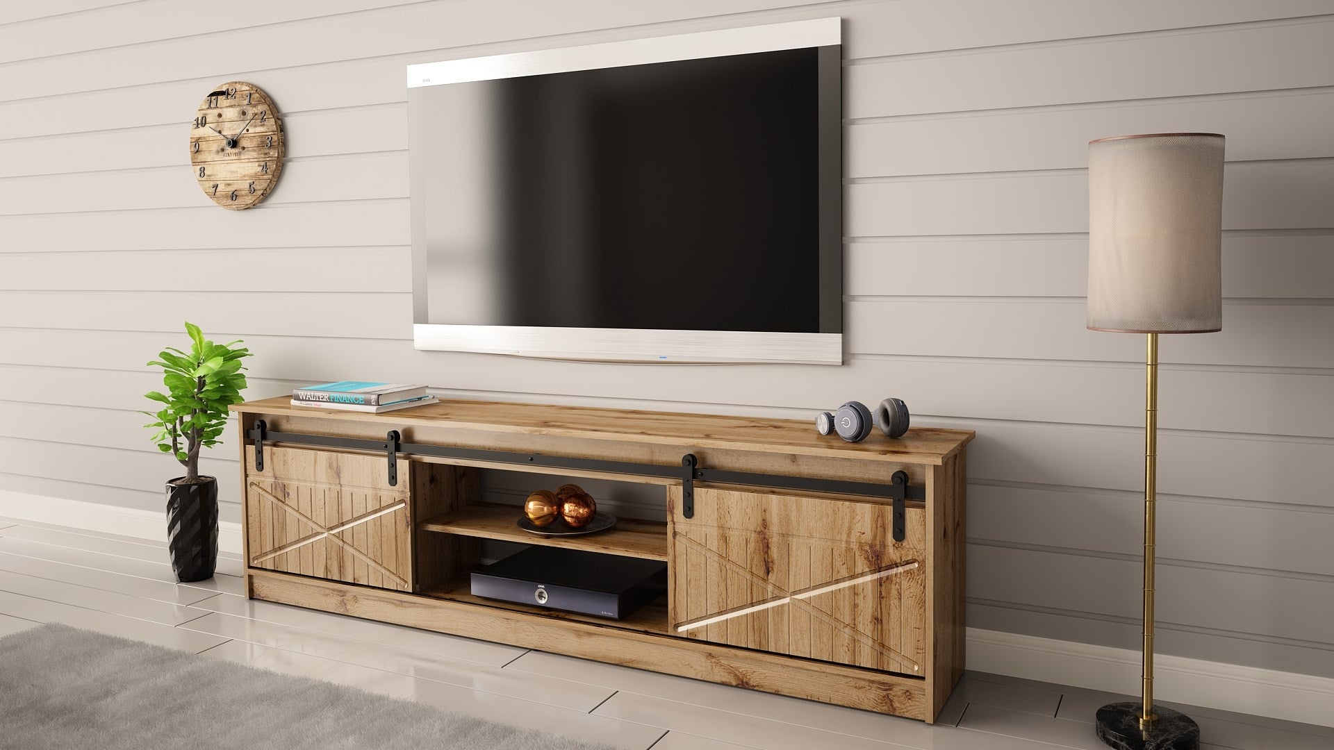 RTV GRANERO Cabinet 200x56.7x35 Wotan Oak