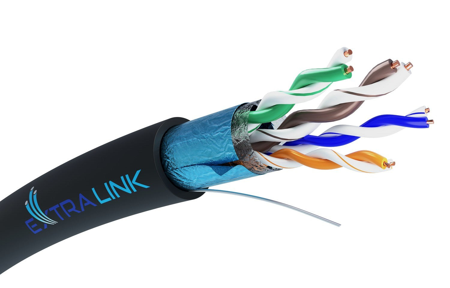 Extralink CAT5E FTP (F/UTP) V2 External | Twisted-pair network cable | 100M