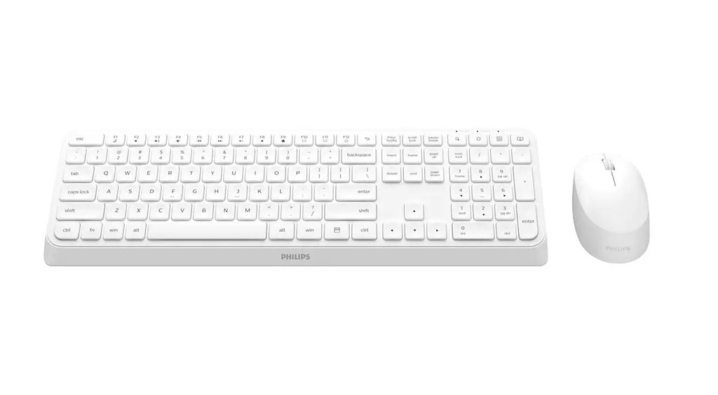 Philips Keyboard and Mouse Set SPT6307W/00 Wireless QWERTY for Windows, Mac, Linux