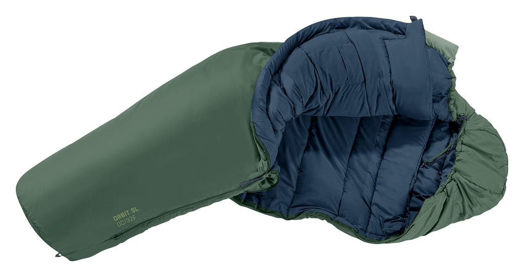 Deuter Orbit SL 0C/32F Adult Mummy sleeping bag Fabric  Polyethersulfone (PES)  Ripstop Green