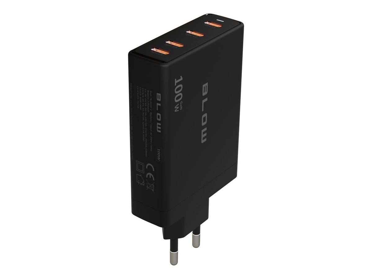 BLOW Wall Charger USB-C 100W GaN 4 Ports Black USB-Cx4