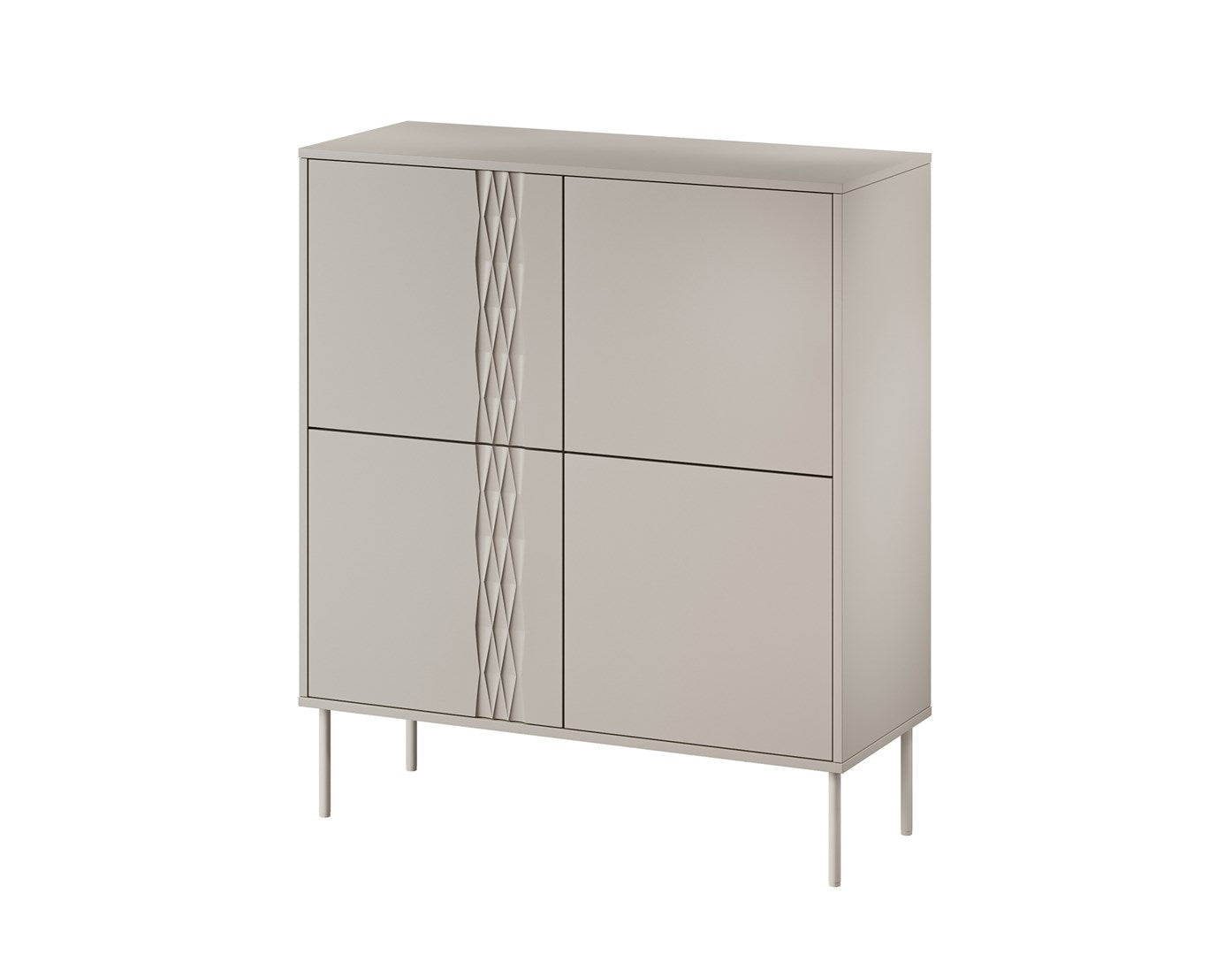 TRESSE Chest of Drawers 4D 100x40x110 Cashmere Matt