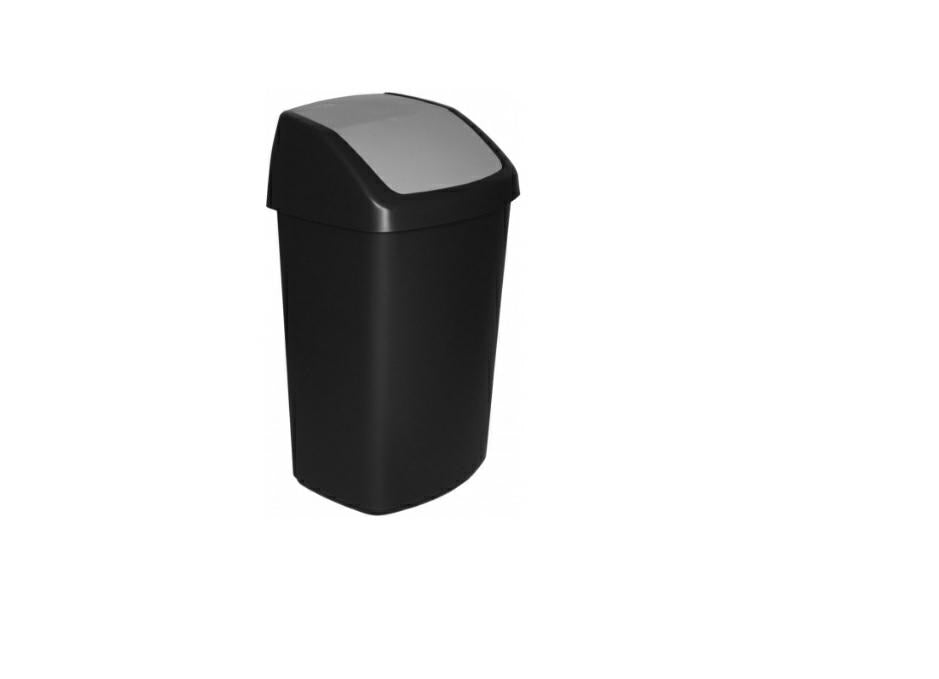 KETER Curver Swing-Top Bin 50 L Rectangular Black, Grey | Model: 229390