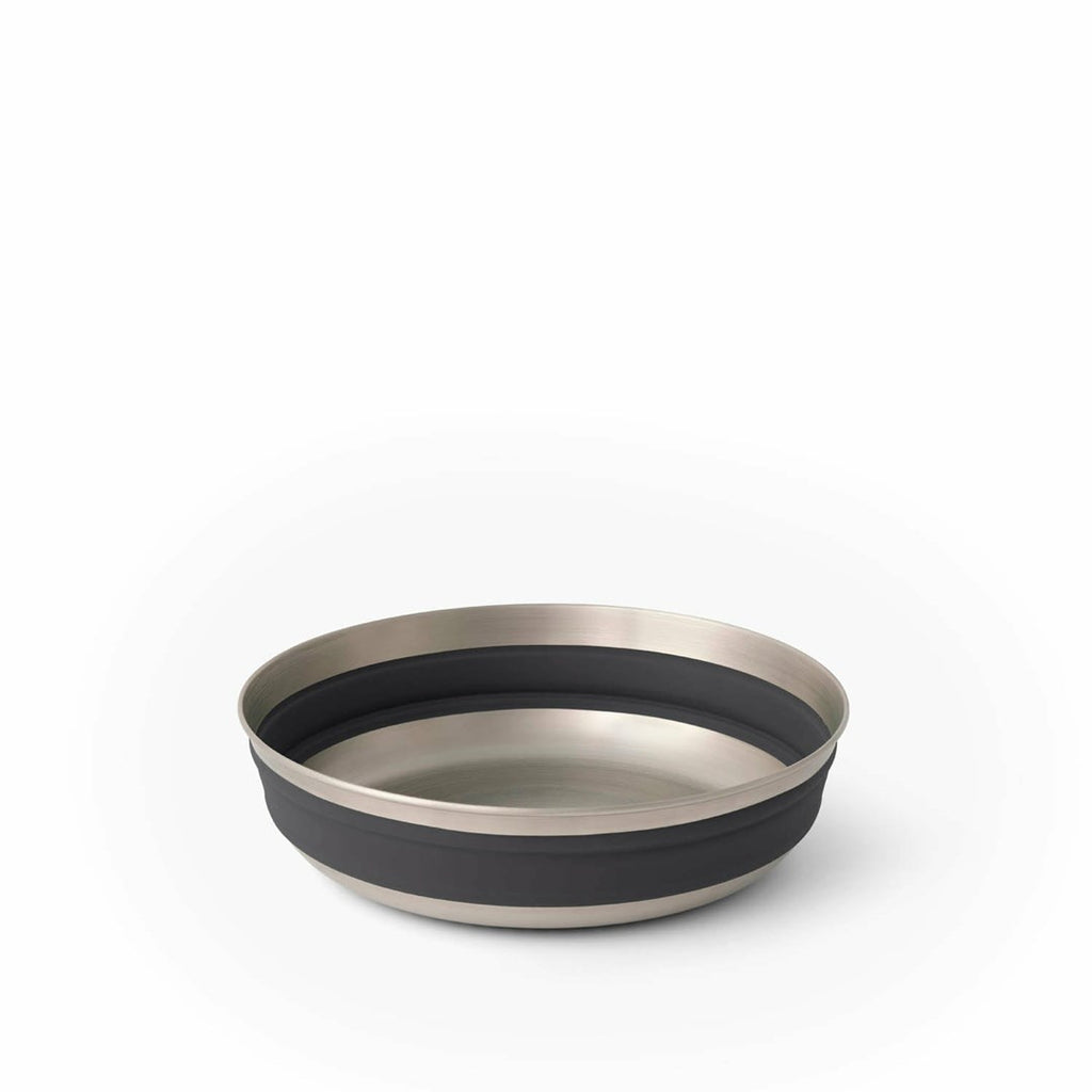 SEA TO SUMMIT Detour Camping Dish Round Silicone, Stainless Steel Foldable | ACK039011/BK