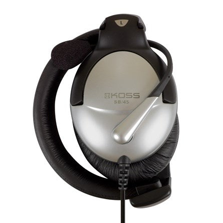 Koss Headset Wired Boom Microphone Black Silver 195679
