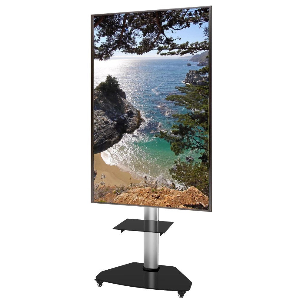 Techly Floor Stand with Shelf Trolley TV LCD/LED/Plasma 37-70  Silver