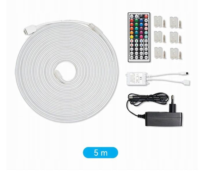 Vention Silicone Neon LED Strip 5 m with IR Remote Control, DC 12V Power Supply