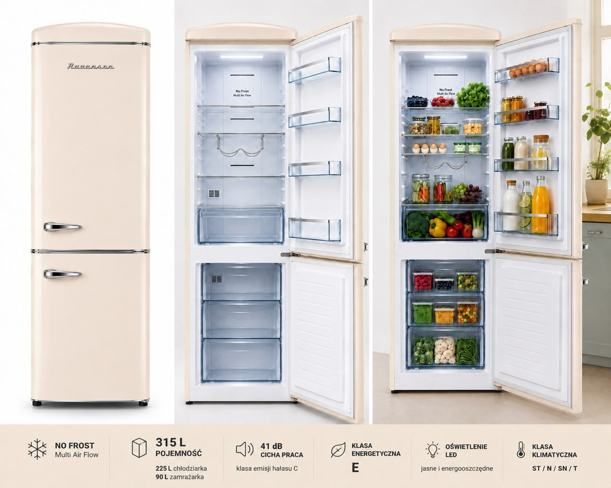 Ravanson Freestanding Refrigerator 225 L Cream LKK-315RC