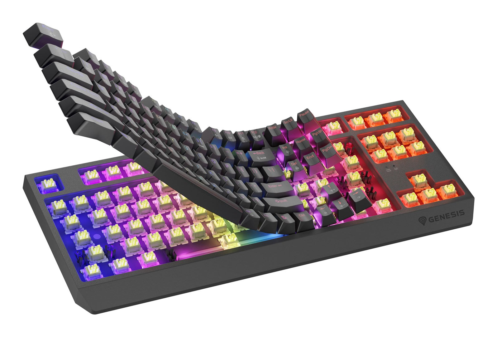 GENESIS Thor 230 TKL Gaming Keyboard USB + RF Wireless + Bluetooth Black