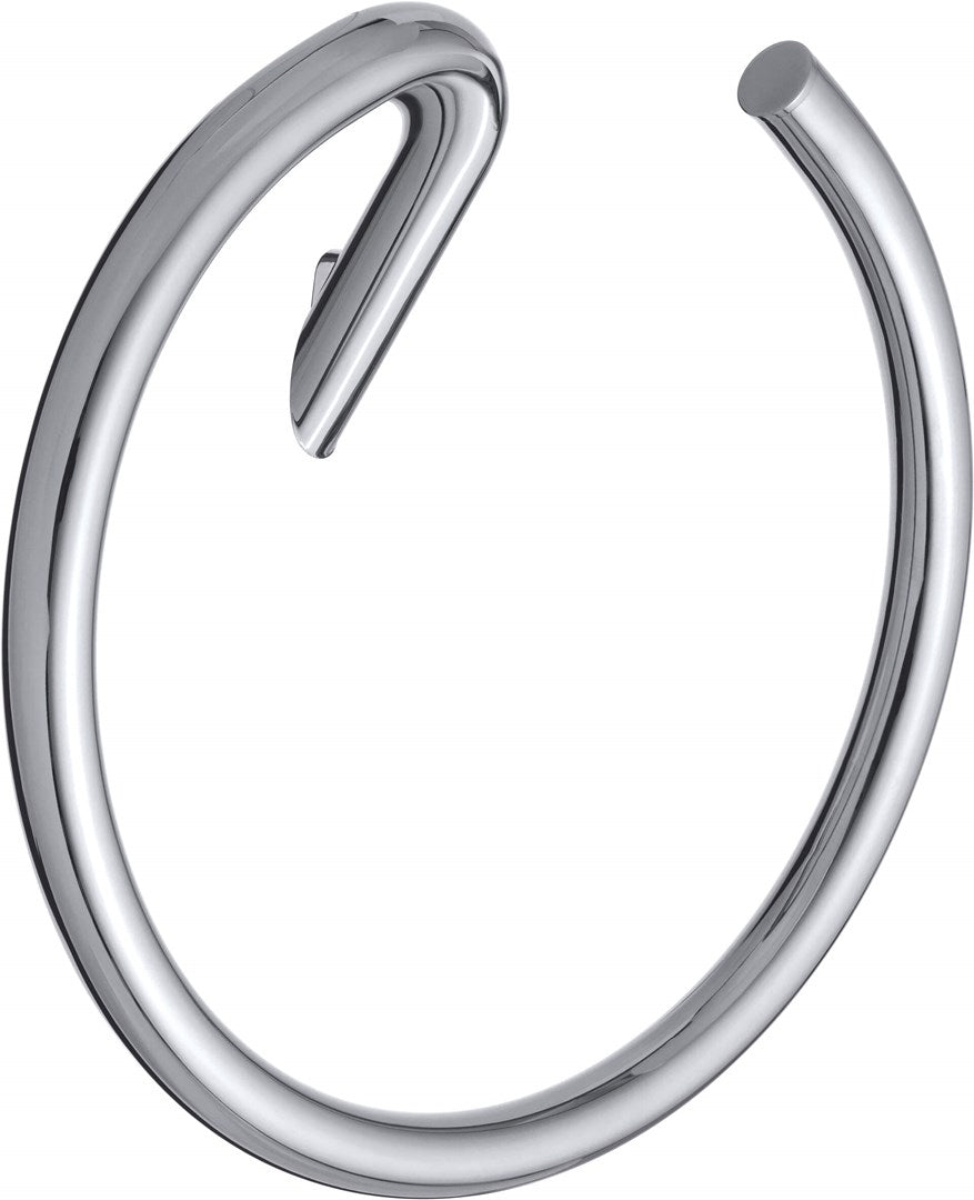 Deante Silia Round Chrome Towel Hanger - 21.6 cm
